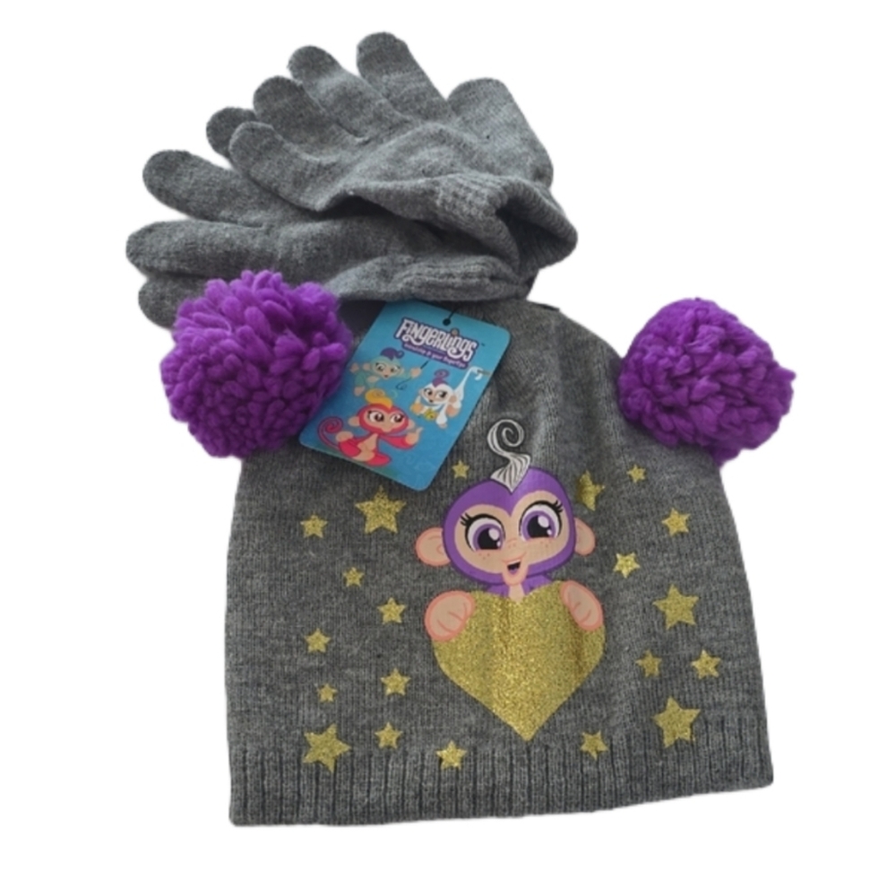 B2G1F- Fingerlings Girl Beanie and Gloves Set